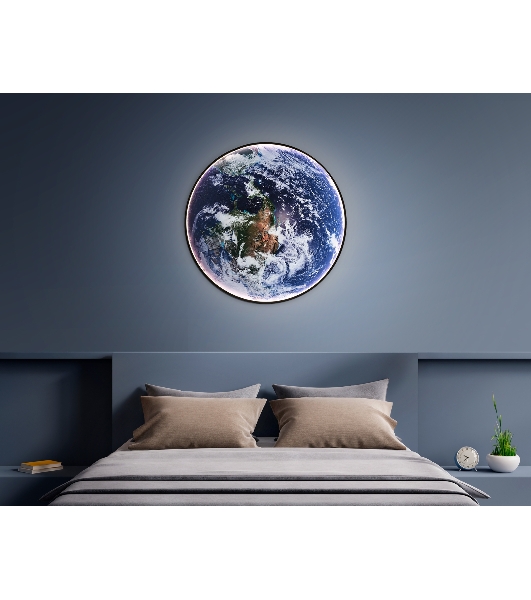 Настенно-потолочный светодиодный светильник Ambrella light FW11136 BK черный 50W LED 3000-6400K D800*38