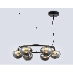 Подвесной светодиодный светильник Ambrella light LH12003/6 BK/GD/SM черный/золото/дымчатый 36W 3000K D760*175, фото8