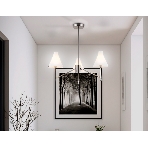 Люстра Ambrella light LH57121/3 SN/FR никель/белый матовый E14/3 max 40W D650*590, фото7