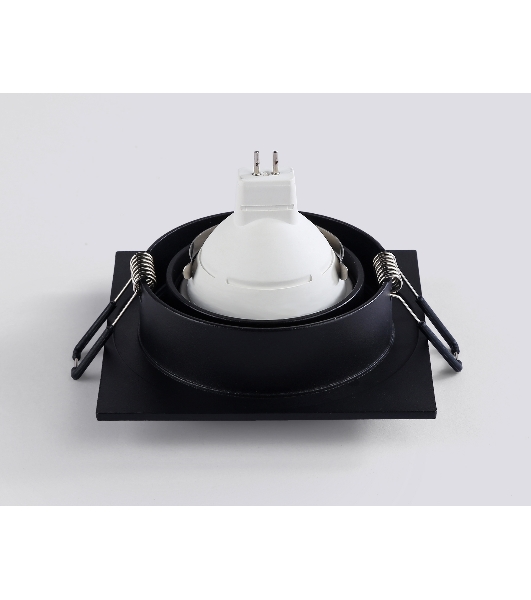 Светильник встраиваемый Ambrella light TN102729 BK черный GU5.3 92*92*23