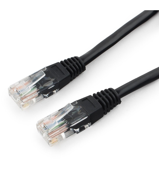 Патч-корд UTP Cablexpert PP12-3M/BK 5e, 3м, литой, многожильный, черный
