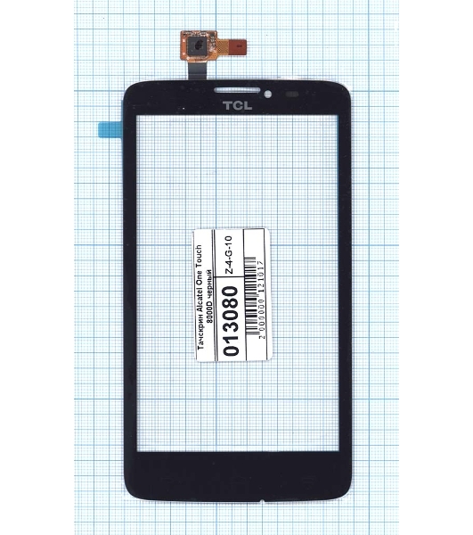 Сенсорное стекло (тачскрин) для Alcatel One Touch Scribe Easy 8000D черное