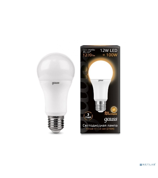 Лампа светодиодная Gauss LD102502112LED A60 globe 12W E27 2700K