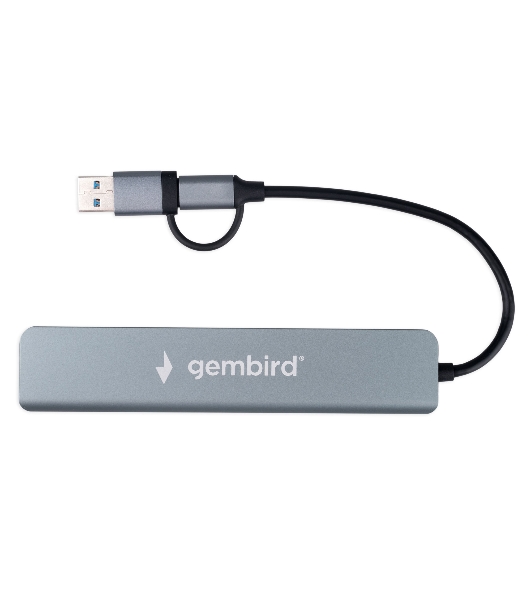 USB-концентратор Gembird UHB-C445, USB/USB Type С, USB 3.0, 4хUSB 2.0, USB Type-C, USB