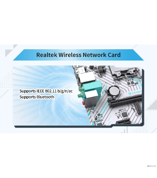 Материнская плата Maxsun B760M GAMING WIFI ICE, LGA 1700, Intel B760, 2xDDR4, 3xSATA, 1xM.2, 1xPCIe 4.0 x16, 1xPCIe x1, 1xVGA, 1xHDMI, 1x1Gb LAN, Wi-Fi 5, Bluetooth 4.2, 2xUSB-A 5Gbps, 4xUSB-A 2.0, 3x3.5 мм, 7.1, белый, mATX