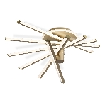 Потолочный светодиодный светильник Ambrella light FL6234 GD золото 96W 3000K-6400K 605*605*200 (ПДУ ИК), фото 1
