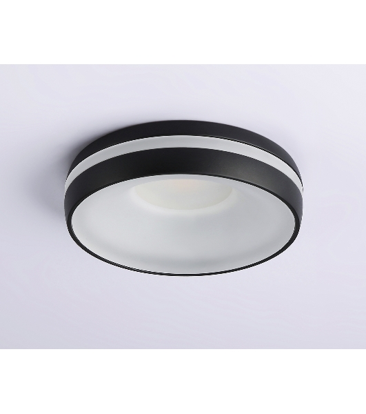 Светильник Ambrella light TN3322 SBK/FR черный песок/белый матовый GU5.3 D95*40