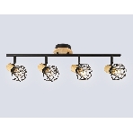 Светильник Ambrella light TR8754/4 BK/WD черный/дерево IP20 E27/4 615*115*200, фото7