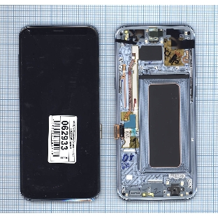 Дисплей для Samsung Galaxy S8 Plus SM-G955F черный с голубой рамкой