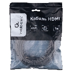 Кабель HDMI Cablexpert CC-HDMI4L-5M, 19M/19M, v2.0, Light, позол.контакты, экран, 5м, черный, пакет, фото3
