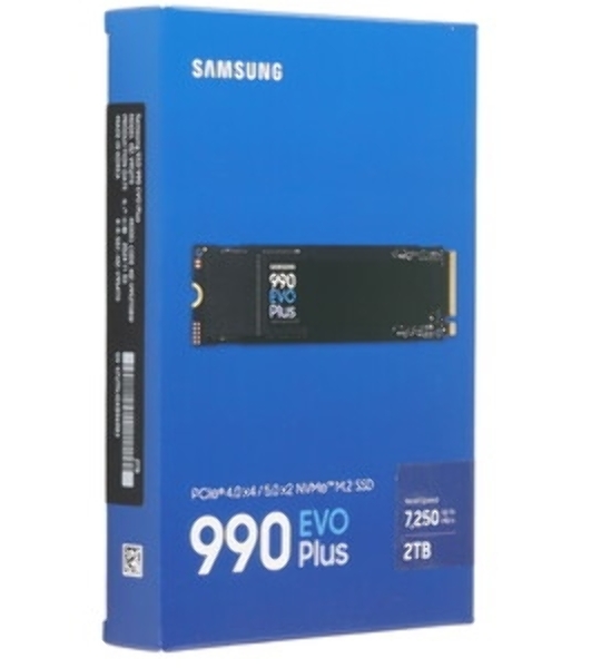 Накопитель SSD Samsung 990 EVO Plus, 1024 Gb, M.2 2280, PCIe 4.0 x4, NVMe, R/W 7150/6300