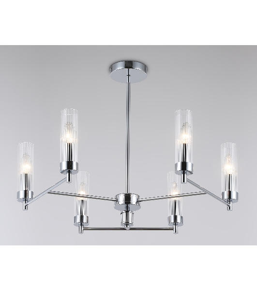 Люстра Ambrella light LH55151/6 CH/CL хром/прозрачный E14/6 max 40W D675*520