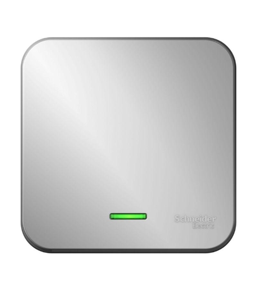 Выключатель 1-кл. ОП Blanca 10А IP20 (сх. 1) 250 В с подсветкой с изолир. пластиной алюм. SchE