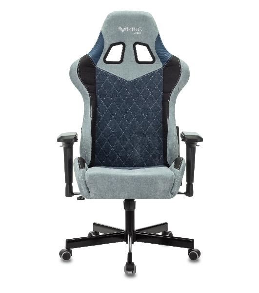 Кресло Бюрократ VIKING 7 KNIGHT BL FABRIC синий, ткань, 120 кг, механизм качания