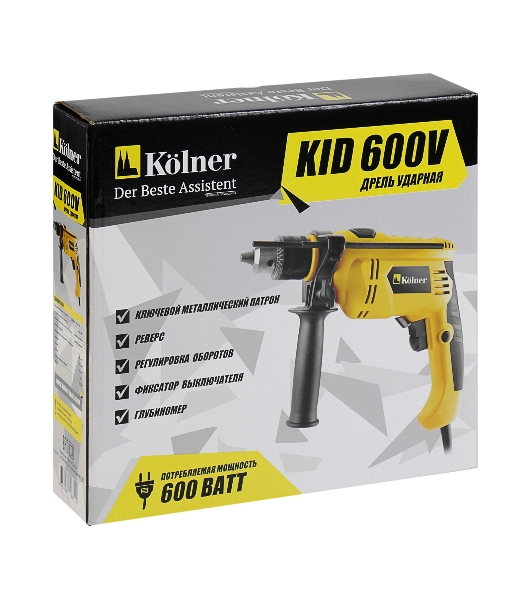 Дрель ударная Kolner KID 600V кн600в