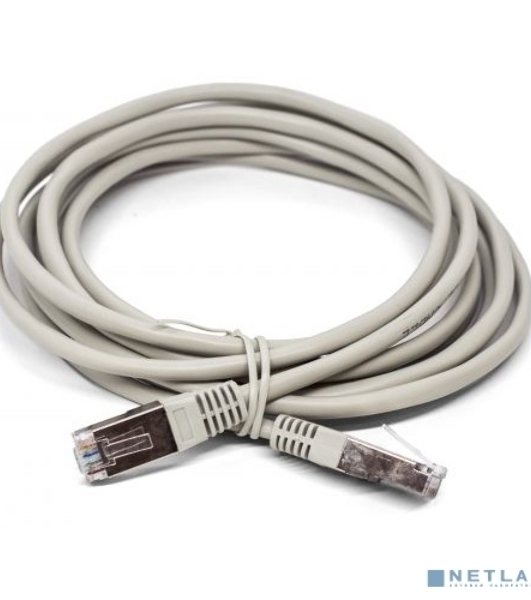 Кабель патч-корд, Filum FL-F5-3M F/UTP 5e cat. 3м, 26AWG(7x0.16 мм), омедненный алюминий (CCA), PVC, серый