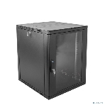 Шкаф ЦМО телекоммуникационный настенный сварной 12U (600 650) съемные стенки, дверь стекло, черный, фото9