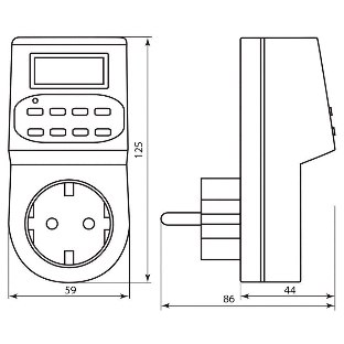 Розетка с таймером Feron (недельная) 3500W/16A 230V, 61925(TM22)