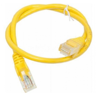 Патч-корд LANMASTER UTP TWT-45-45-0.5-YL вилка RJ-45-вилка RJ-45 cat.5е 0.5м желтый ПВХ (уп.:1шт)
