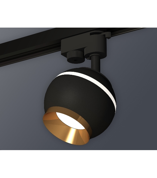 Светильник Ambrella light XT1102005 SBK/PYG черный песок/золото желтое полированное GU5.3 LED 3W 4200K (A2521, C1102, N7034)