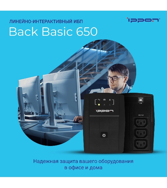 Источник бесперебойного питания Ippon Back Basic 650 337477