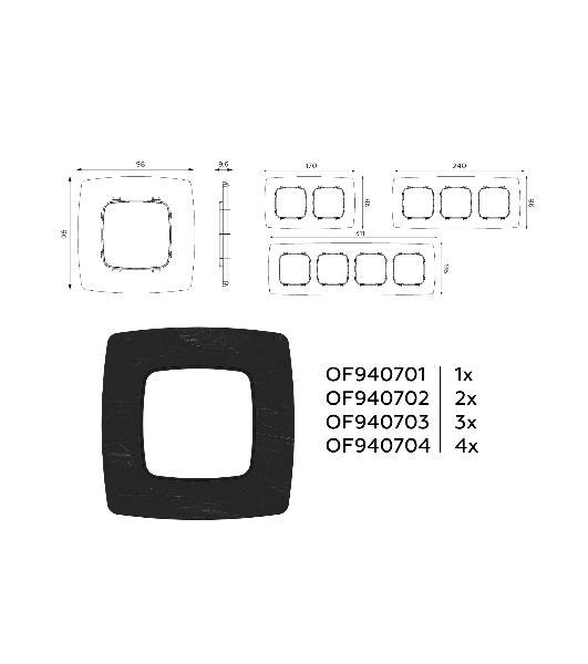 Рамка OMEGA Opera (Черный мрамор) 3-ая OF940703