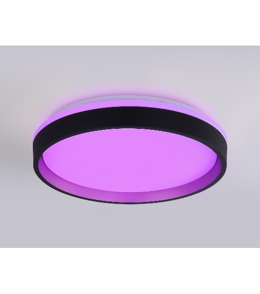 Светодиодный светильник RGB Ambrella light FZ604 BK/GD черный/золото IP20 46W 3000K-6500K+RGB D390*80 (ПДУ ИК)