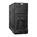 Компьютерный корпус Miditower ExeGate CP-603UB Black, ATX, (без БП), 2*USB+2*USB 3.0, Audio, замок блокировки кнопки питания, фото 1