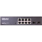 Коммутатор Osnovo Гигабитный PoE коммутатор на 10 портов, 8 *10/100/1000 Base-T PoE, 2*SFP 1000 Base-T, PoE на порт до 30W, суммарно до 150W, фото2