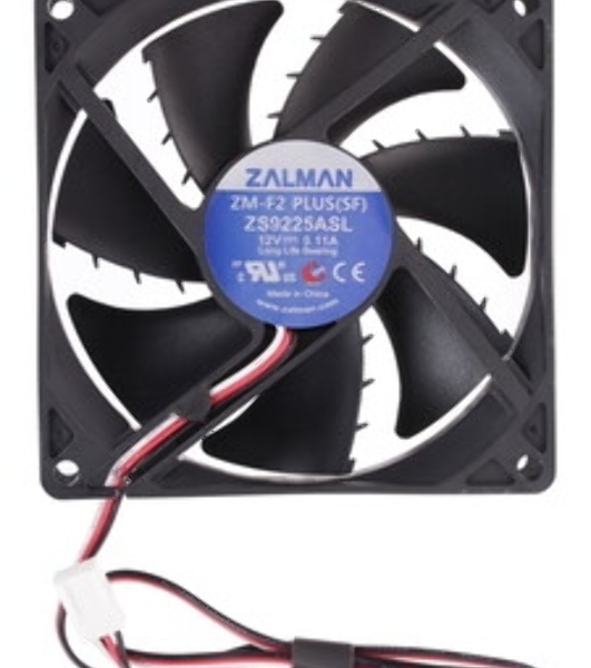 Вентилятор для корпуса Zalman ZM-F2 PLUS (SF) черный, 92 мм, 1500 об/мин, 23 дБ, 3 pin