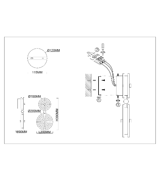 Настенный светодиодный светильник Ambrella light LH31118/2 BS/CL латунь/прозрачный 15W 3000K 200*90*390