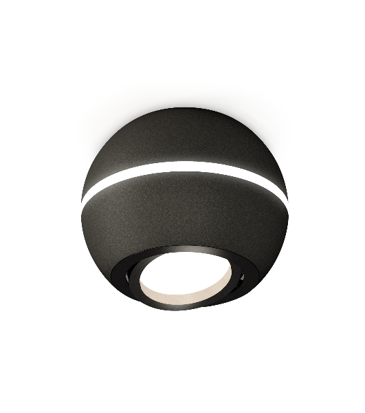 Светильник Ambrella Light XS1102020 SBK/PBK черный песок/черный полированный MR16 GU5.3 LED 3W 4200K (C1102, N7002)