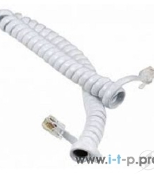 Шнур для телефонной трубки Rexant витой RJ-10 (4P-4C), 2м, белый