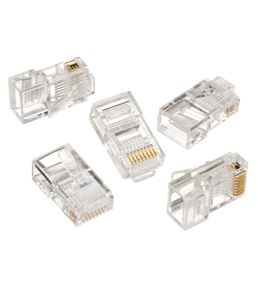 Коннектор Gembird Вилка RJ-45 LC-8P8C-001 (3-зубца) cat.5e, для одножильного кабеля (100 шт.)
