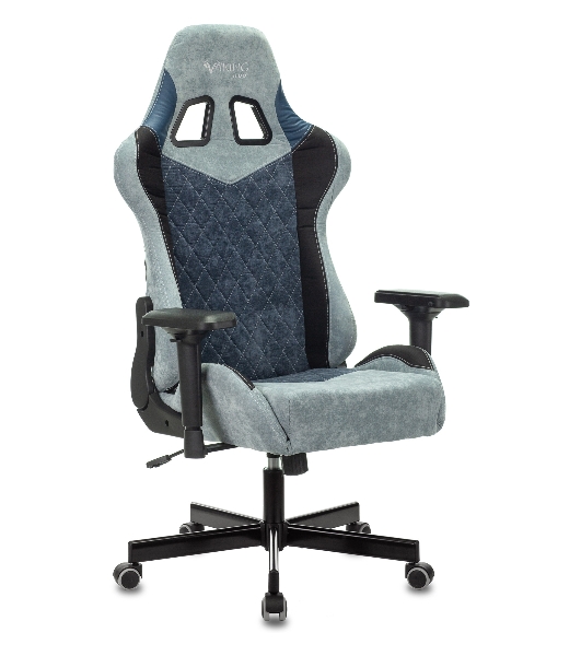 Кресло Бюрократ VIKING 7 KNIGHT BL FABRIC синий, ткань, 120 кг, механизм качания