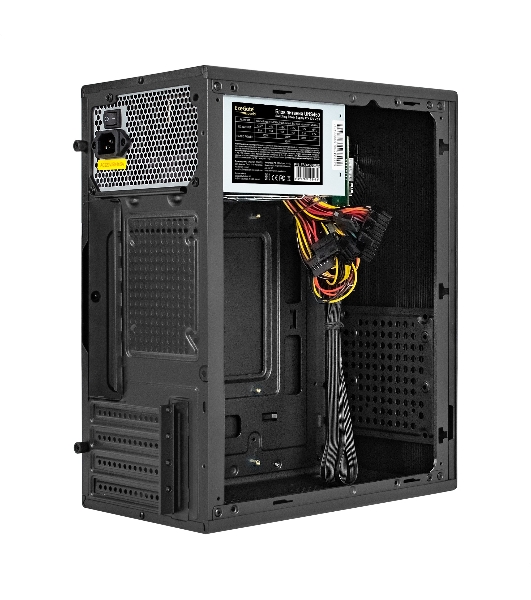 Компьютерный корпус Minitower ExeGate BAA-303M-UNS450 (mATX, БП UNS450 с вент. 12см, 2*USB, HD Audio, черный)