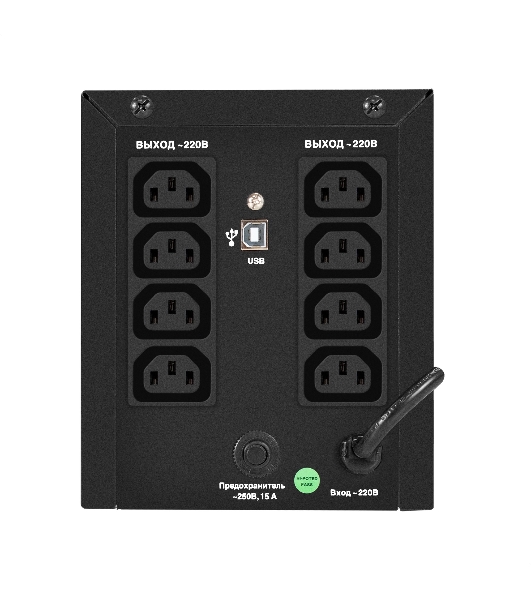 Источник бесперебойного питания ExeGate Power NB-2000.LED.AVR.8C13.USB (2000VA/1200W, LED, AVR, 8*C13, USB, батарея 12V 9Ah - 2 шт., металлический корпус, Black)