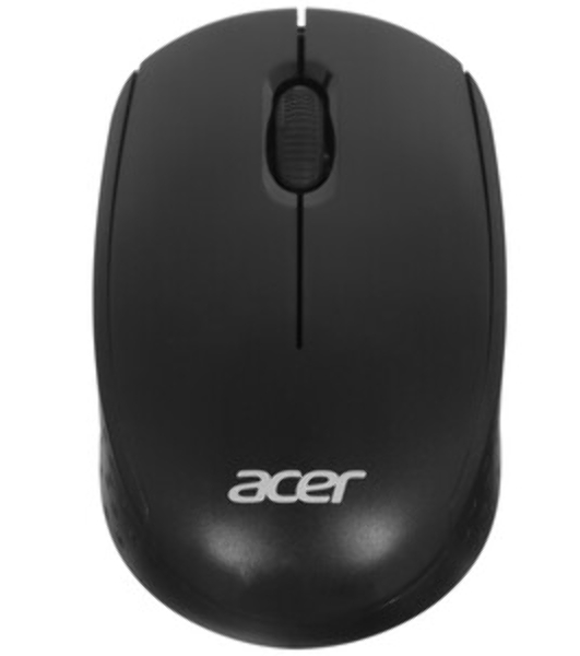 Мышь беспроводная Acer OMR020 черный, 1200 dpi, радиоканал, USB, кнопки - 3