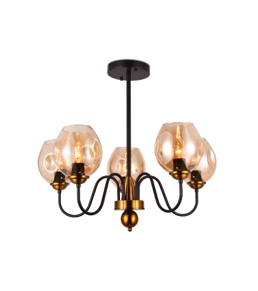 Светильник Ambrella light TR9057/5 DCF/TI темный кофе/янтарь E27 max 40W D650*572