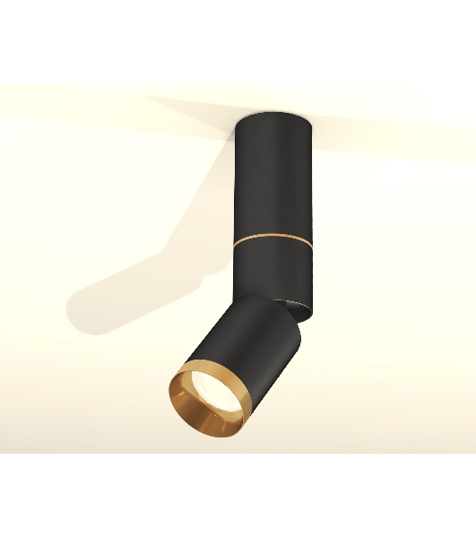 Светильник Ambrella Light XM6313130 SBK/PYG черный песок/золото желтое полированное MR16 GU5.3
