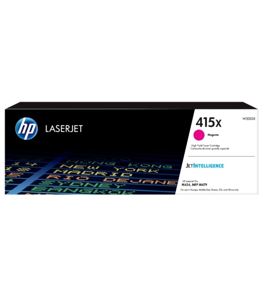 Картридж лазерный HP 415X W2033X пурпурный для HP LJ M454/MFP M479 (6000 стр.)