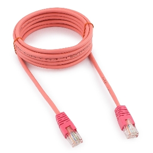 Патч-корд UTP Cablexpert cat.5e, 3м, литой, многожильный, розовый