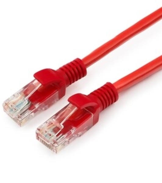 Патч-корд UTP Cablexpert cat.5e, 1.5м, литой, многожильный, красный