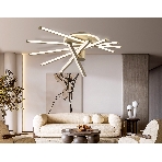 Потолочный светодиодный светильник Ambrella light FL6234 GD золото 96W 3000K-6400K 605*605*200 (ПДУ ИК), фото2