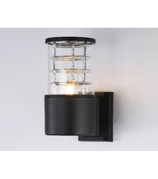 Светильник Ambrella light ST2522 BK/CL черный/прозрачный IP54 E27 max 40W 200*110*155