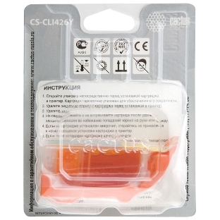 Картридж струйный Cactus CS-CLI426Y желтый (8,4 мл.) для Canon MG5140/5240/6140/8140/MX884