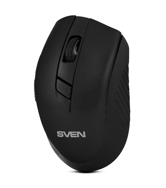 Мышь беспроводная SVEN RX-425W черный, 1600 dpi, радиоканал, USB, кнопки - 6