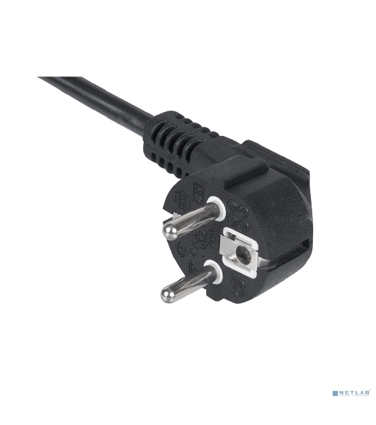 Шнур для блока питания Cabeus, IEC 320 C13, вилка Schuko, 1.8 м, 10А, черный