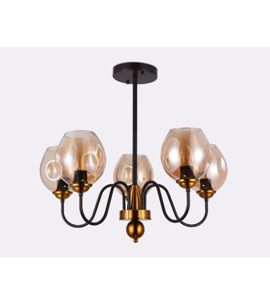 Светильник Ambrella light TR9057/5 DCF/TI темный кофе/янтарь E27 max 40W D650*572