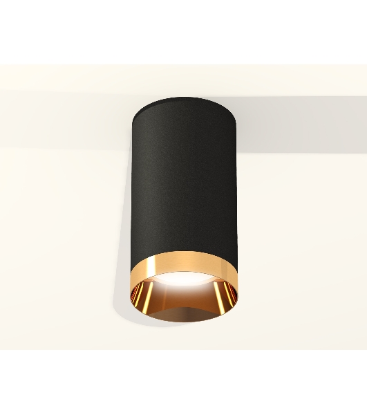 Светильник Ambrella Light XS6323024 SBK/PYG черный песок/золото желтое полированное MR16 GU5.3 (C6323, N6134)